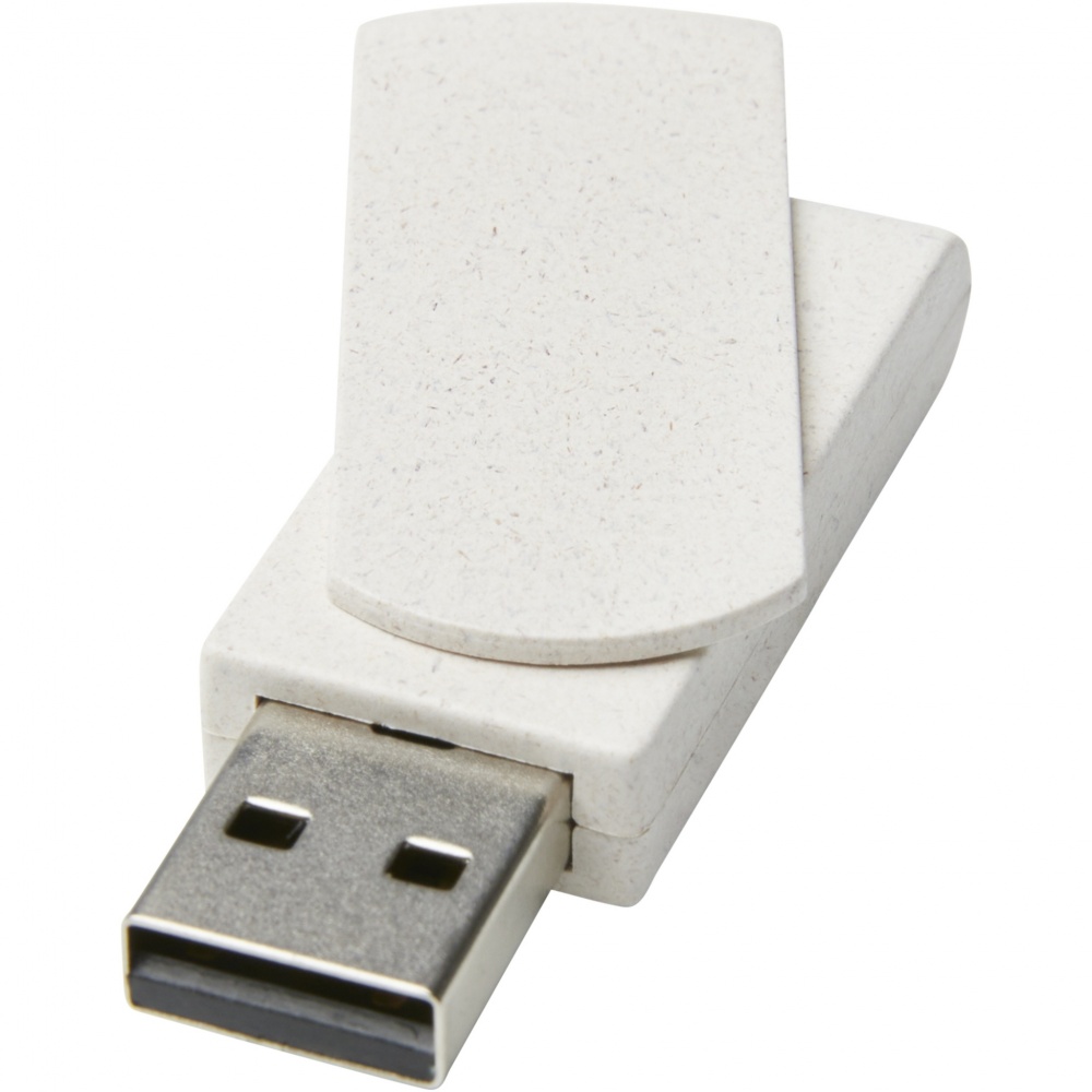 Logo trade promotional items image of: Rotate 4GB wheat straw USB flash drive