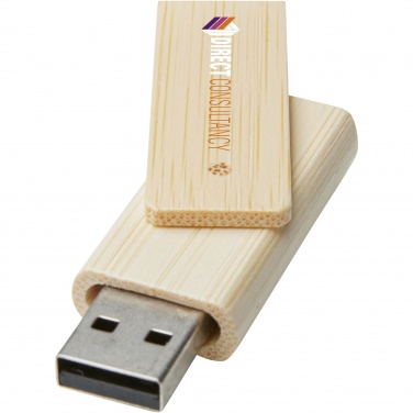 Logo trade corporate gifts image of: Rotate 16GB bamboo USB flash drive