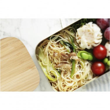 Logotrade promotional gifts photo of: Tite stainless steel lunch box with bamboo lid