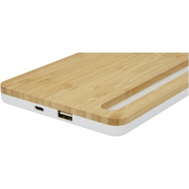 Logo trade promotional products image of: Medake 10W bamboo wireless charger