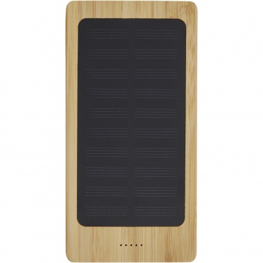 Logo trade promotional items picture of: Alata 8000 mAh bamboo solar power bank