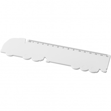 Logo trade corporate gifts image of: Tait 15 cm lorry-shaped recycled plastic ruler