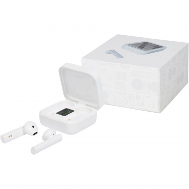 Logo trade promotional merchandise image of: Tayo solar charging TWS earbuds 