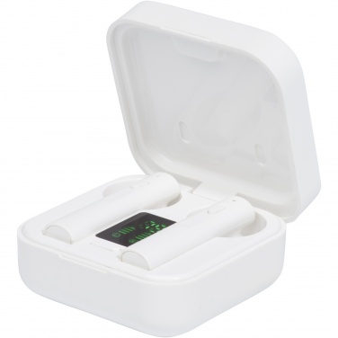 Logo trade promotional giveaways picture of: Tayo solar charging TWS earbuds 