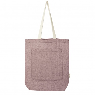 Logotrade promotional product image of: Pheebs 150 g/m² recycled cotton tote bag with front pocket 9L