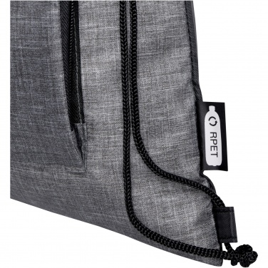 Logo trade corporate gifts picture of: Ash recycled foldable drawstring bag 7L
