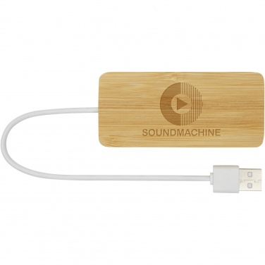 Logotrade promotional giveaways photo of: Tapas bamboo USB hub