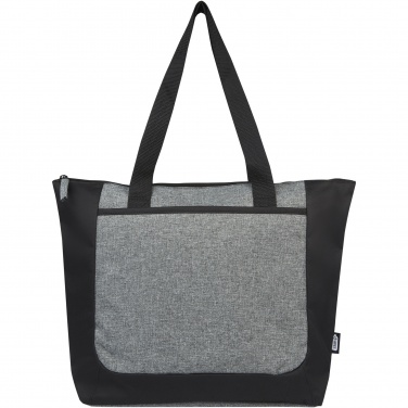 Logo trade advertising products picture of: Reclaim GRS recycled two-tone zippered tote bag 15L