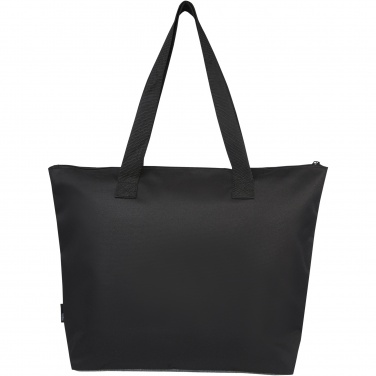 Logo trade business gifts image of: Reclaim GRS recycled two-tone zippered tote bag 15L