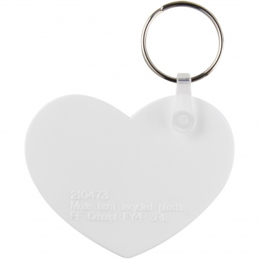 Logotrade promotional merchandise picture of: Tait heart-shaped recycled keychain