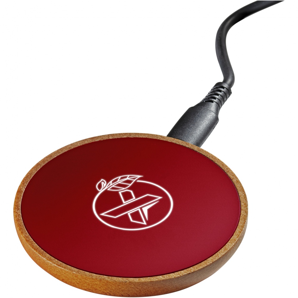 Logotrade promotional item image of: SCX.design W13 10W wooden wireless charging station