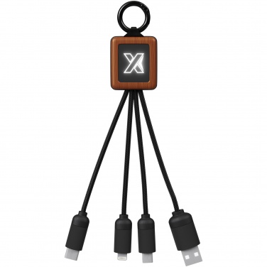 Logo trade corporate gifts image of: SCX.design C19 wooden easy to use cable