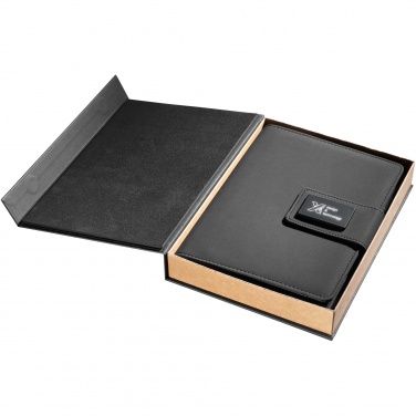 Logo trade promotional merchandise image of: SCX.design O16 A5 light-up notebook power bank