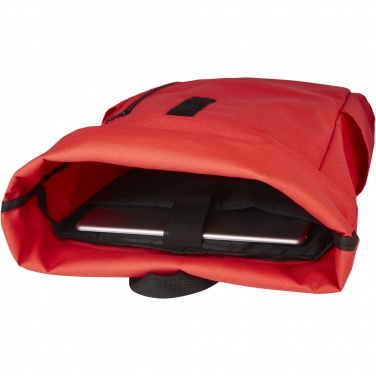 Logo trade promotional gifts picture of: Byron 15.6" GRS RPET roll-top backpack 18L