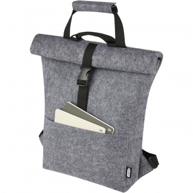 Logotrade promotional products photo of: Felta GRS recycled felt roll-top bike bag 13L