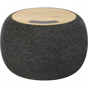 Logotrade promotional products photo of: Ecofiber bamboo/RPET Bluetooth® speaker and wireless charging pad