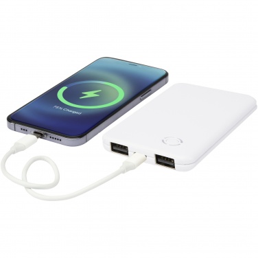 Logo trade promotional gifts image of: Slender 4000 mAh slim dual power bank