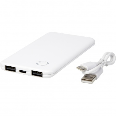 Logo trade promotional gift photo of: Slender 4000 mAh slim dual power bank