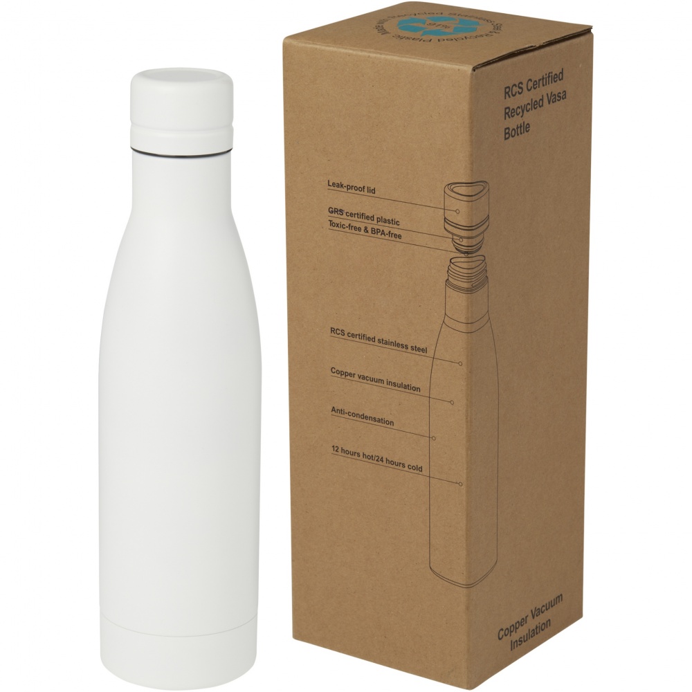 Logo trade advertising product photo of: Vasa 500 ml RCS certified recycled stainless steel copper vacuum insulated bottle