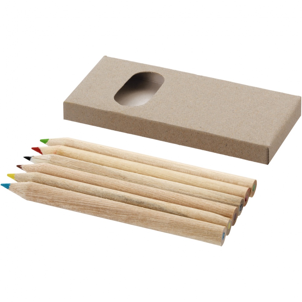 Logo trade promotional gifts picture of: Artemaa 6-piece pencil colouring set