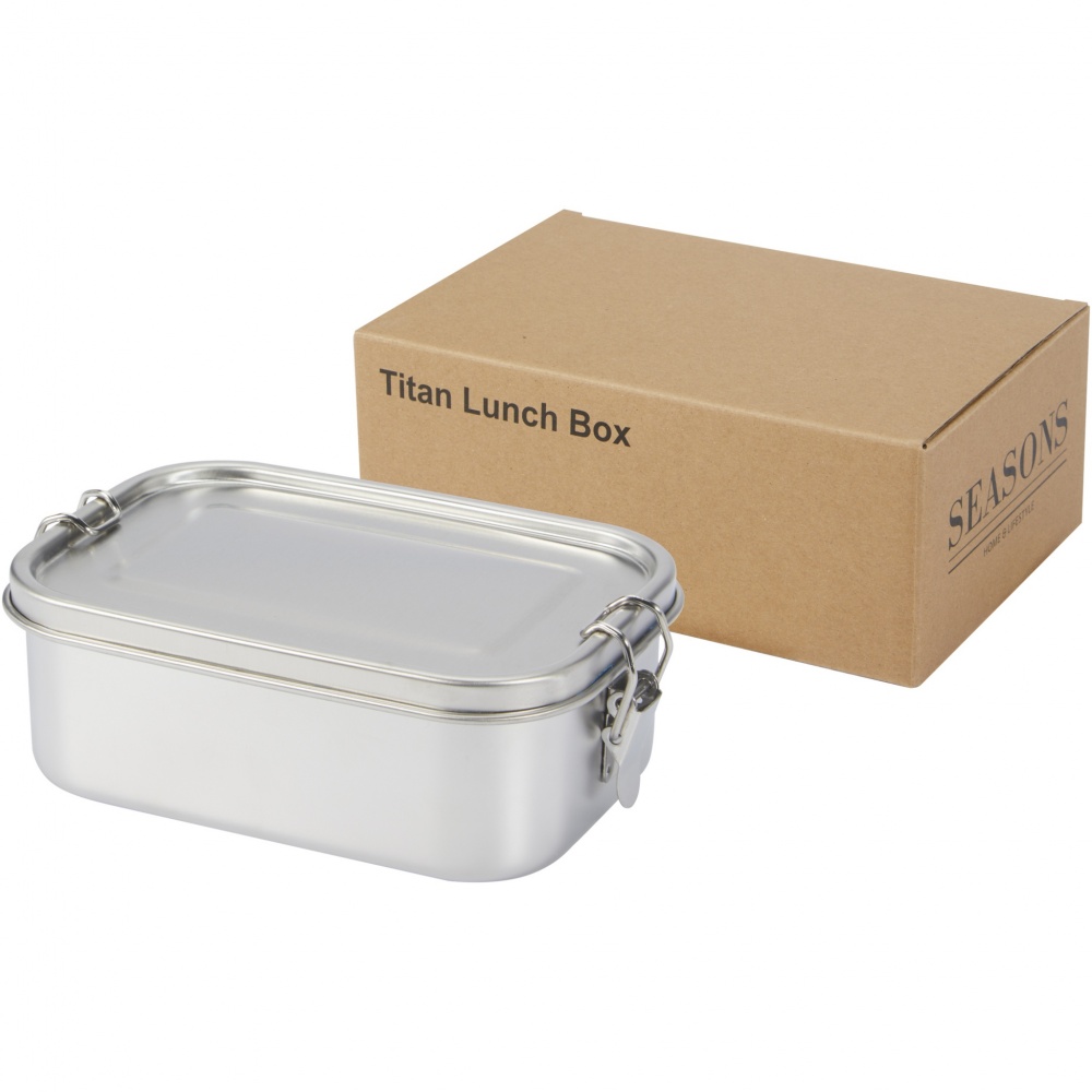Logo trade promotional giveaways picture of: Titan recycled stainless steel lunch box