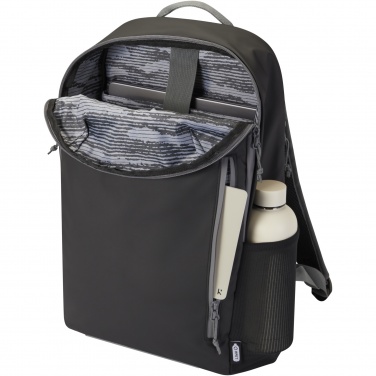 Logo trade promotional gifts image of: Aqua 15" GRS recycled water resistant laptop backpack 21L
