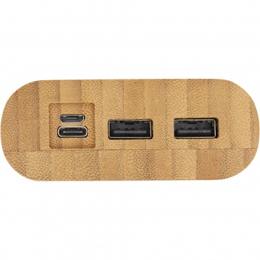 Logo trade promotional merchandise picture of: Tulda 20.000 mAh bamboo power bank