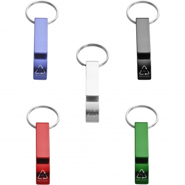 Logotrade promotional item picture of: Tao RCS recycled aluminium bottle and can opener with keychain 