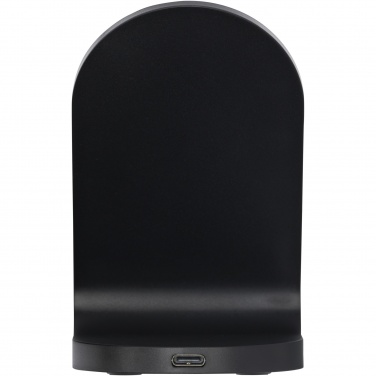 Logotrade promotional giveaways photo of: Loop 15W dual coil RCS recycled plastic wireless charging stand