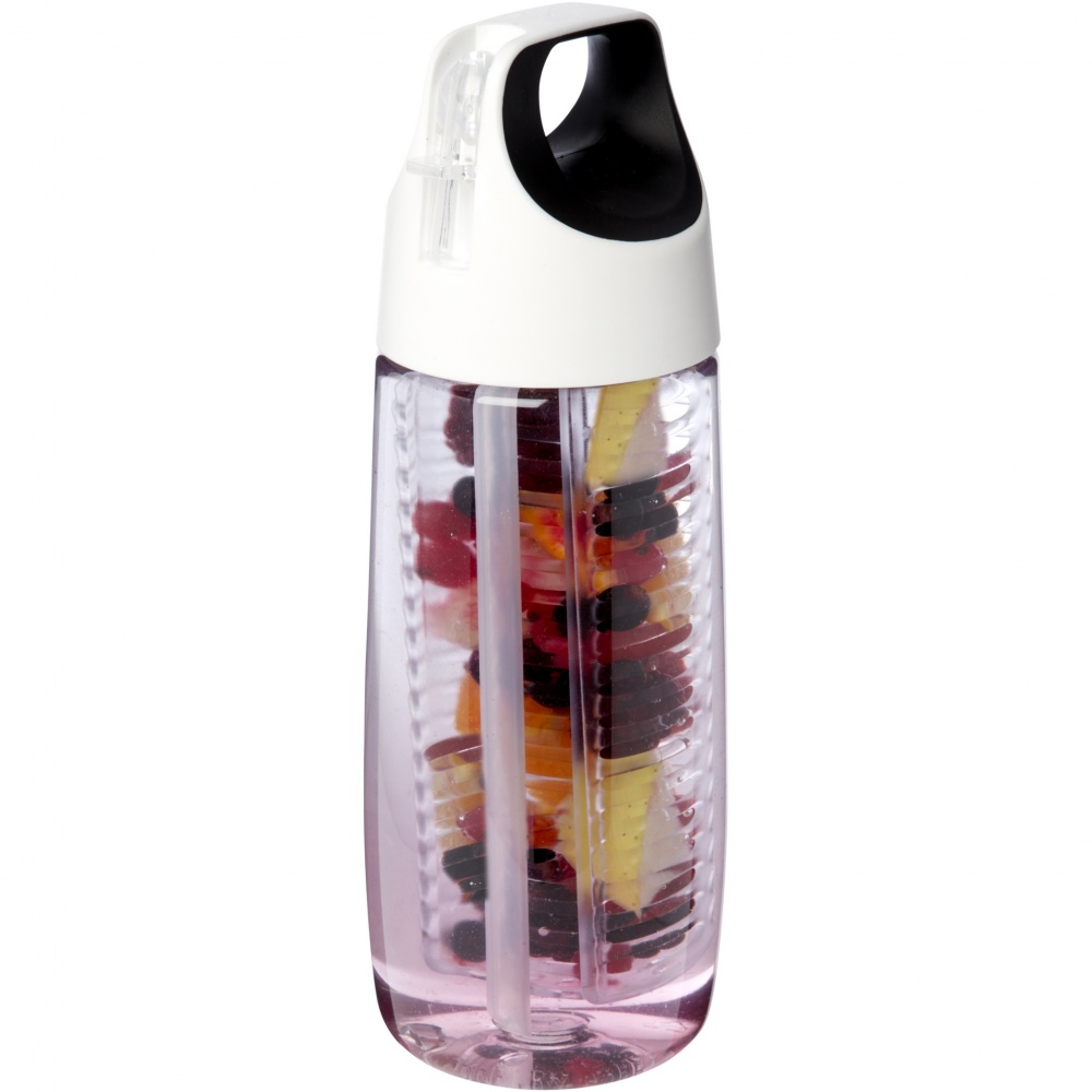 Logotrade promotional gifts photo of: HydroFruit 700 ml recycled plastic sport bottle with flip lid and infuser
