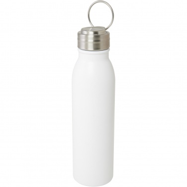 Logotrade promotional product image of: Harper 700 ml RCS certified stainless steel water bottle with metal loop