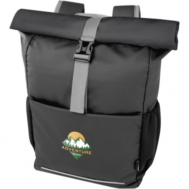 Logotrade promotional merchandise image of: Aqua 15" GRS recycled water resistant roll-top bike bag 20L