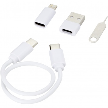 Logotrade promotional merchandise image of: Savvy recycled plastic modular charging cable with phone holder