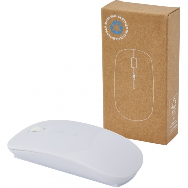 Logotrade promotional gift image of: Menlo RCS recycled plastic wireless mouse 