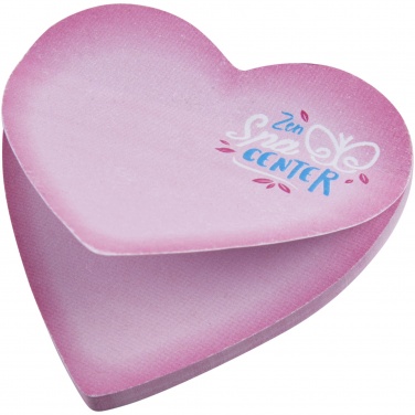 Logo trade promotional items image of: Sticky-Mate® heart-shaped recycled sticky notes