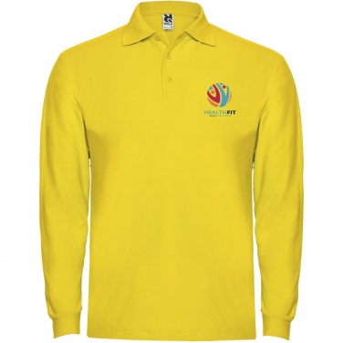 Logo trade promotional items image of: Estrella long sleeve men's polo