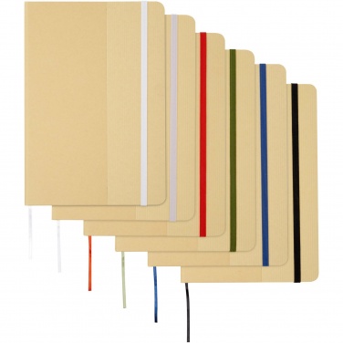 Logo trade promotional giveaways image of: Nelida A5 recycled cardboard hard cover notebook