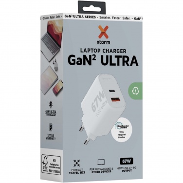 Logo trade promotional products image of: Xtorm XEC067 GaN² Ultra 67W wall charger
