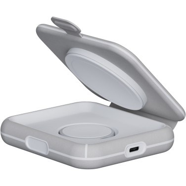 Logo trade promotional product photo of: Xtorm XWF21 15W foldable 2-in-1 wireless travel charger