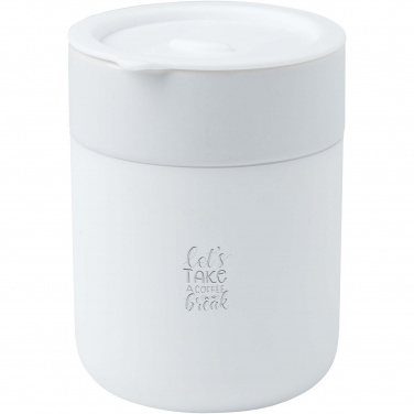 Logotrade promotional product image of: Java 330 ml ceramic tumbler with silicone wrap and plastic lid
