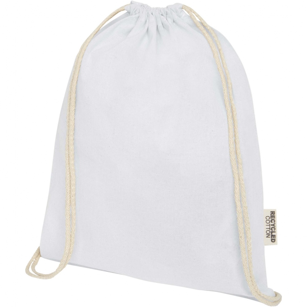 Logotrade advertising product image of: Oregon 140 g/m² GRS recycled cotton drawstring bag