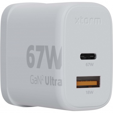 Logo trade promotional products picture of: Xtorm XEC067G GaN² Ultra 67W wall charger - UK plug