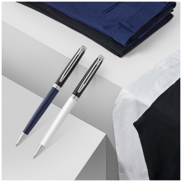 Logotrade advertising product picture of: Hemisphere colour blocking ballpoint pen with palladium trim