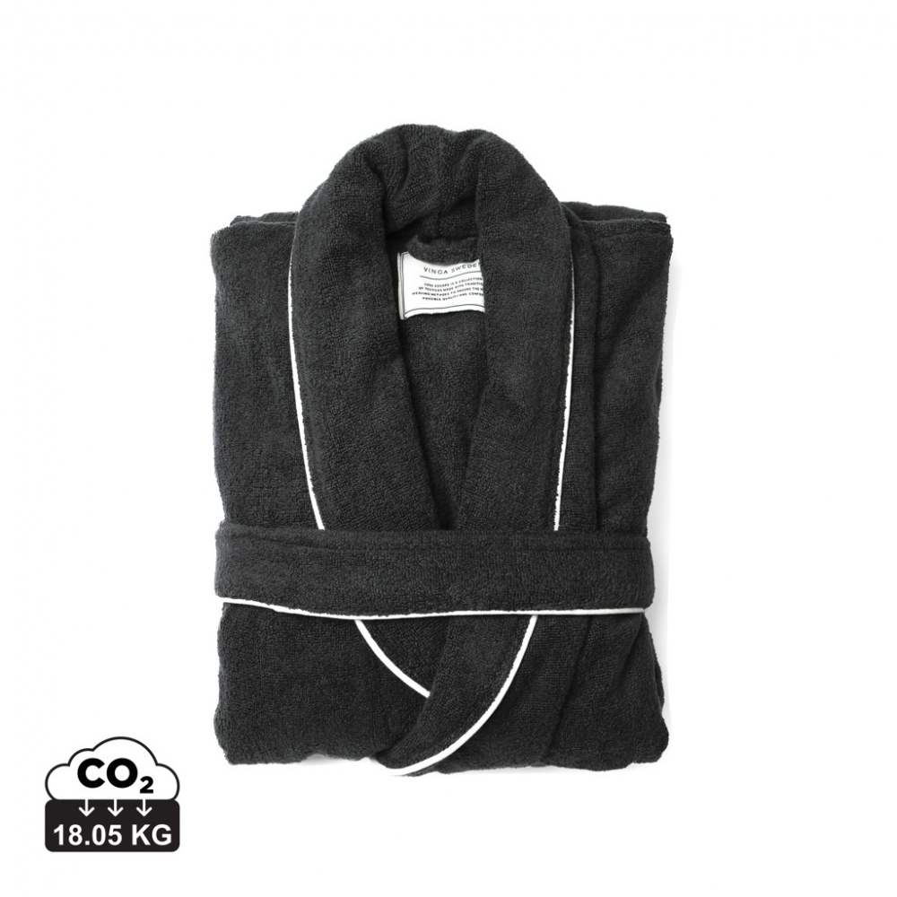 Logo trade business gifts image of: VINGA Harper bathrobe L/XL