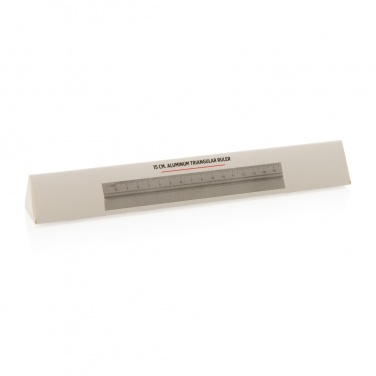 Logo trade promotional items image of: 15cm. Aluminum triangular ruler