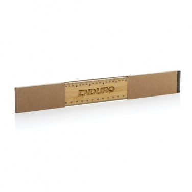 Logotrade promotional item image of: Timberson extra thick 30cm double sided bamboo ruler