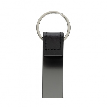 Logotrade promotional merchandise photo of: Luxury PU keychain RCS recycled zinc alloy