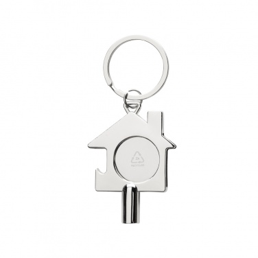 Logo trade promotional item photo of: RCS recycled zinc alloy 3 in 1 keychain