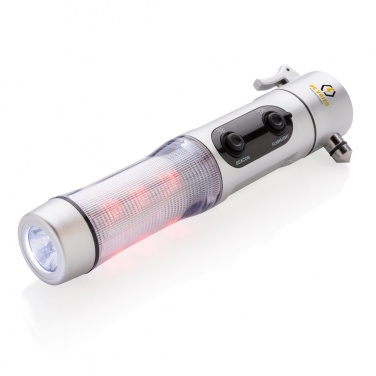 Logo trade promotional giveaways image of: Emergency light with hammer