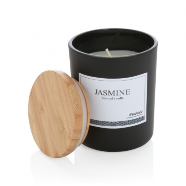 Logotrade promotional product picture of: Ukiyo deluxe scented candle with bamboo lid